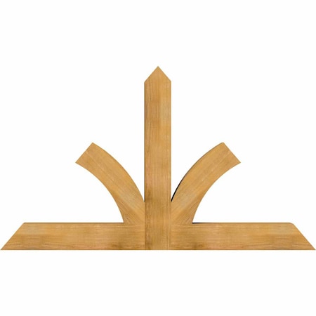 Ekena Millwork Richland Rough Sawn Timber Gable Bracket, Western Red Cedar, 72"W x 42"H x 6"D x 6"F, 14/12 Pitch GBW072X42X0606RIC00RWR